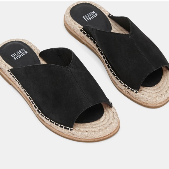 Eileen Fisher Shoes - Eileen Fisher Milly Black Nubuck Espadrilles. Size 6.5